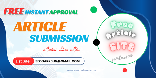free Instant Approval Article Submission Sites